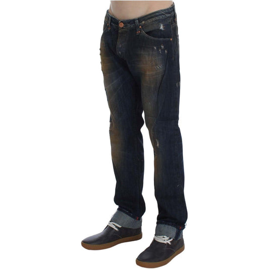 Acht Elegant Straight Fit Men's Denim Jeans Acht Dark Slate Gray