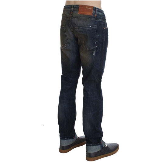 Acht Elegant Straight Fit Men's Denim Jeans Acht Dark Slate Gray
