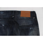 Acht Blue Cotton Regular Straight Fit Jeans Jeans & Pants