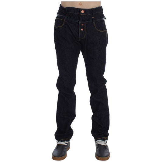 Acht Elegant Straight Fit Mens Luxury Jeans Jeans & Pants Acht Black