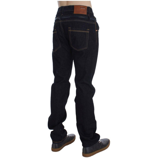 Acht Elegant Straight Fit Mens Luxury Jeans Jeans & Pants Acht Black