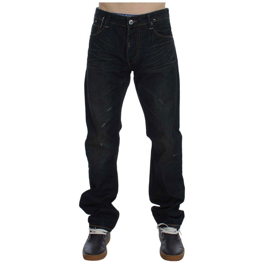Acht Elegant Straight Fit Dark Blue Jeans Acht Black