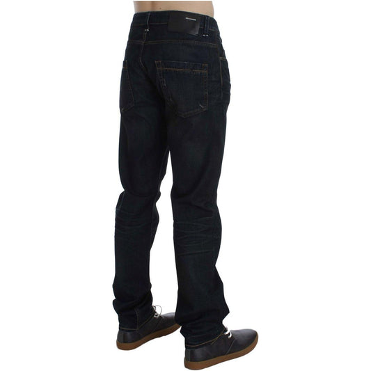 Acht Elegant Straight Fit Dark Blue Jeans Acht Black