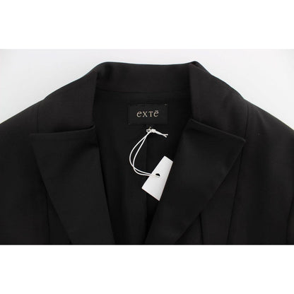 Exte Black Stretch Single Breasted Blazer Jacket Blazer Jacket