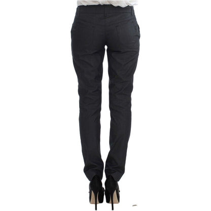 Exte Gray One Button Two Piece Suit Suit