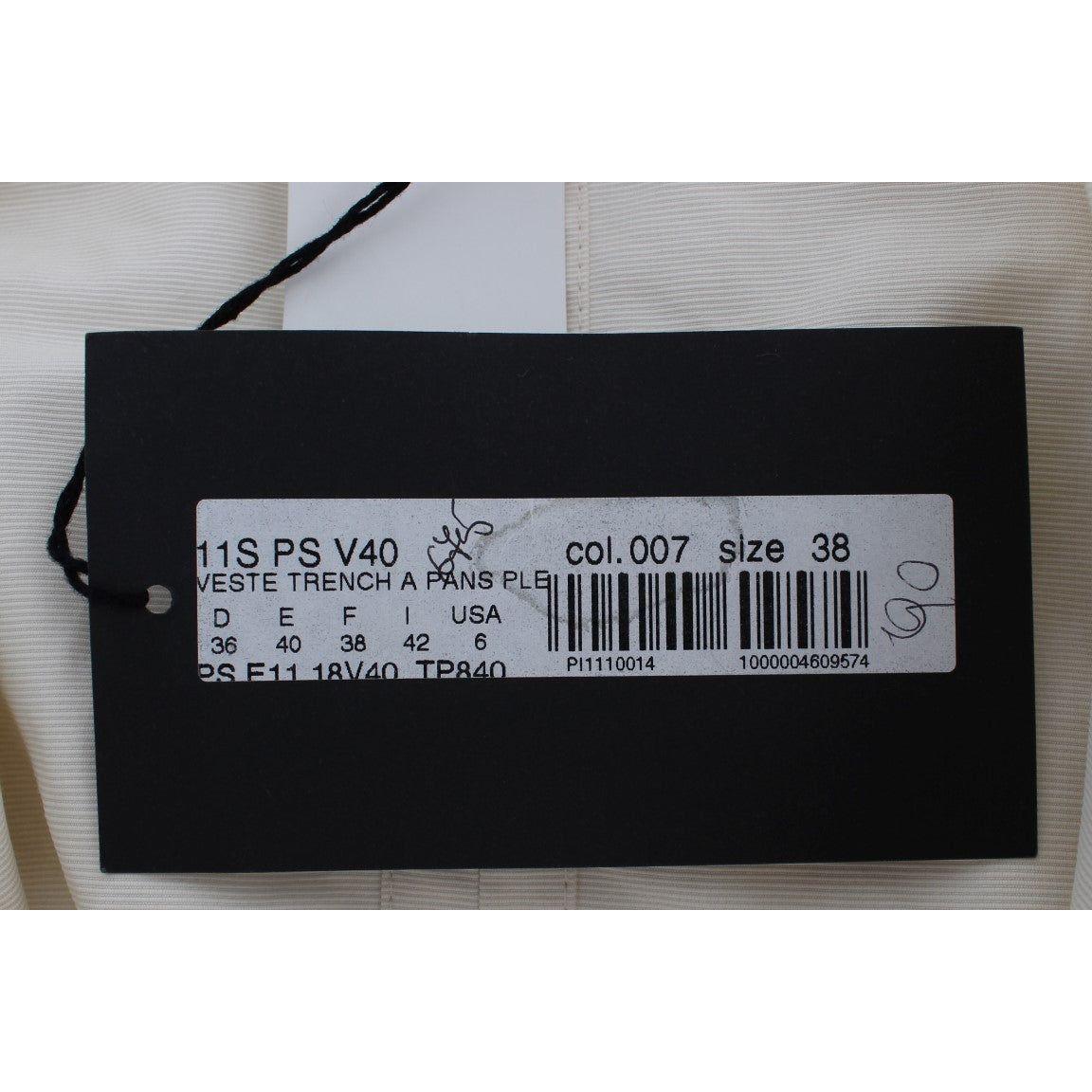 PLEIN SUD White Trench Coat Jacket