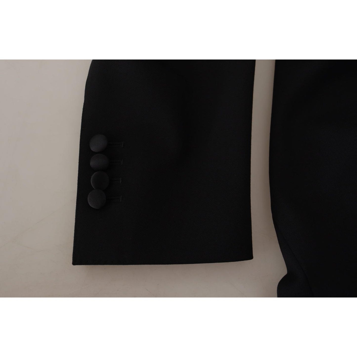 Dolce & Gabbana Black Double Breasted Coat Blazer Jacket JKT3375- 48