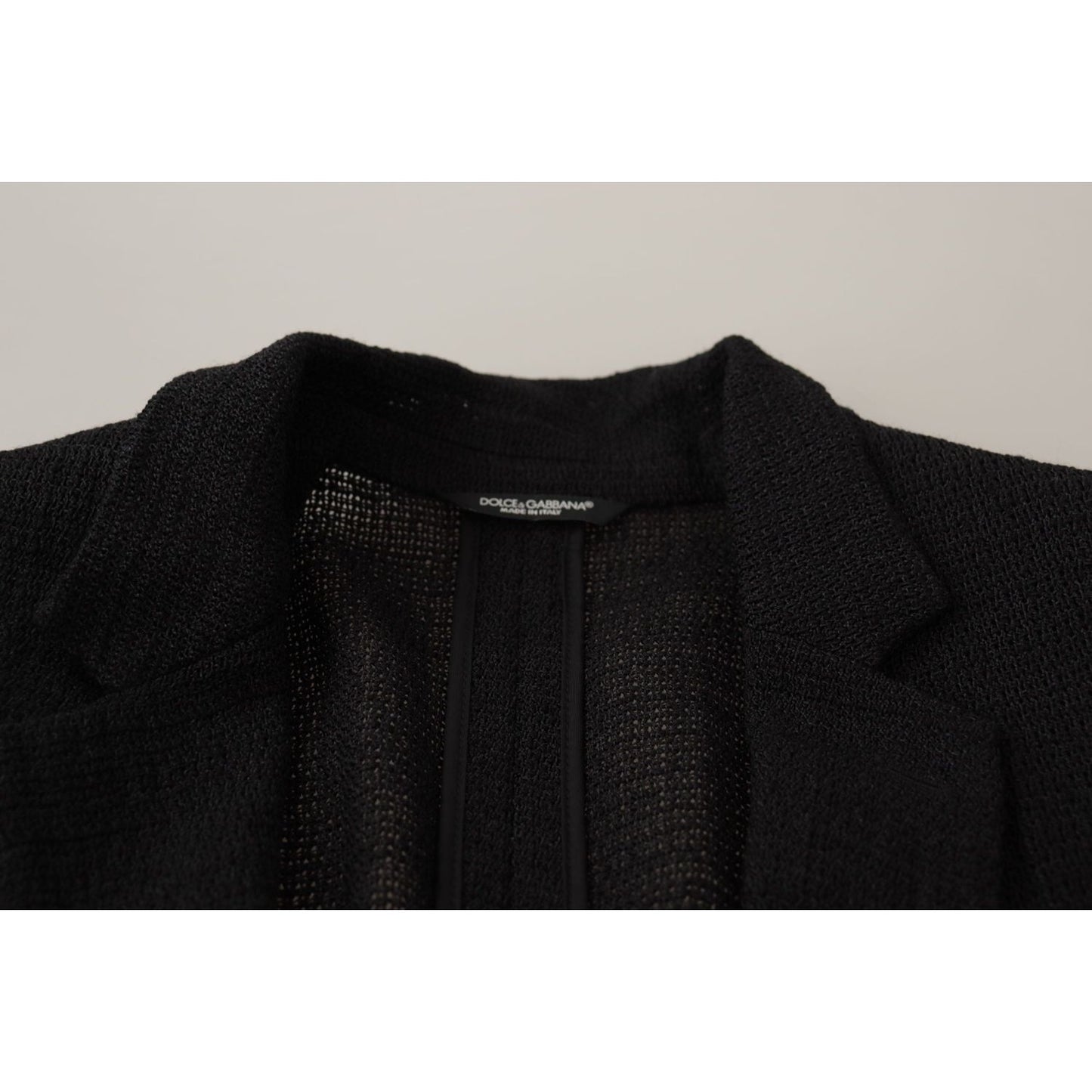 Dolce & Gabbana Black Single Breasted Coat Men Blazer JKT3378- 50