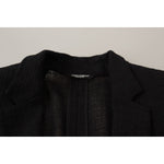 Dolce & Gabbana Black Single Breasted Coat Men Blazer JKT3378- 50