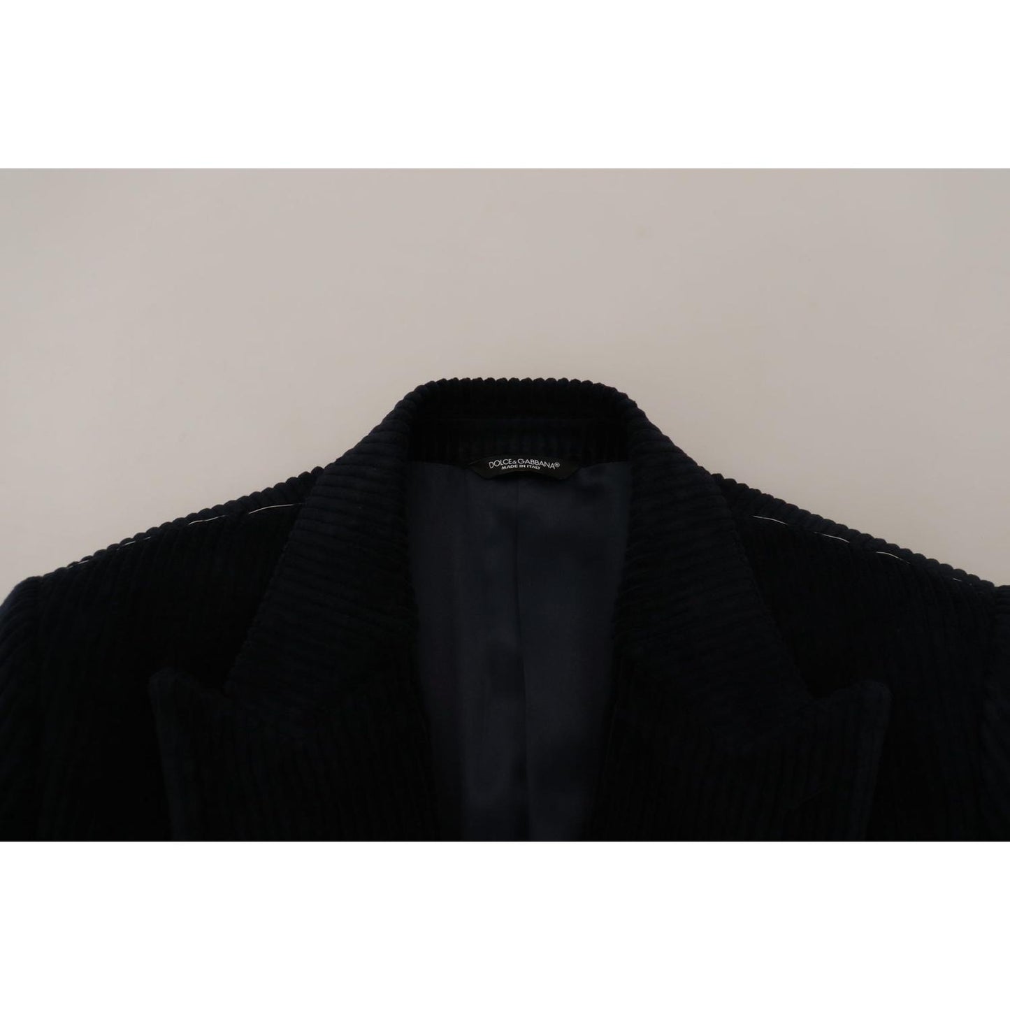 Dolce & Gabbana Black Cotton Cardigan Long Coat Men Jacket JKT3392- 46