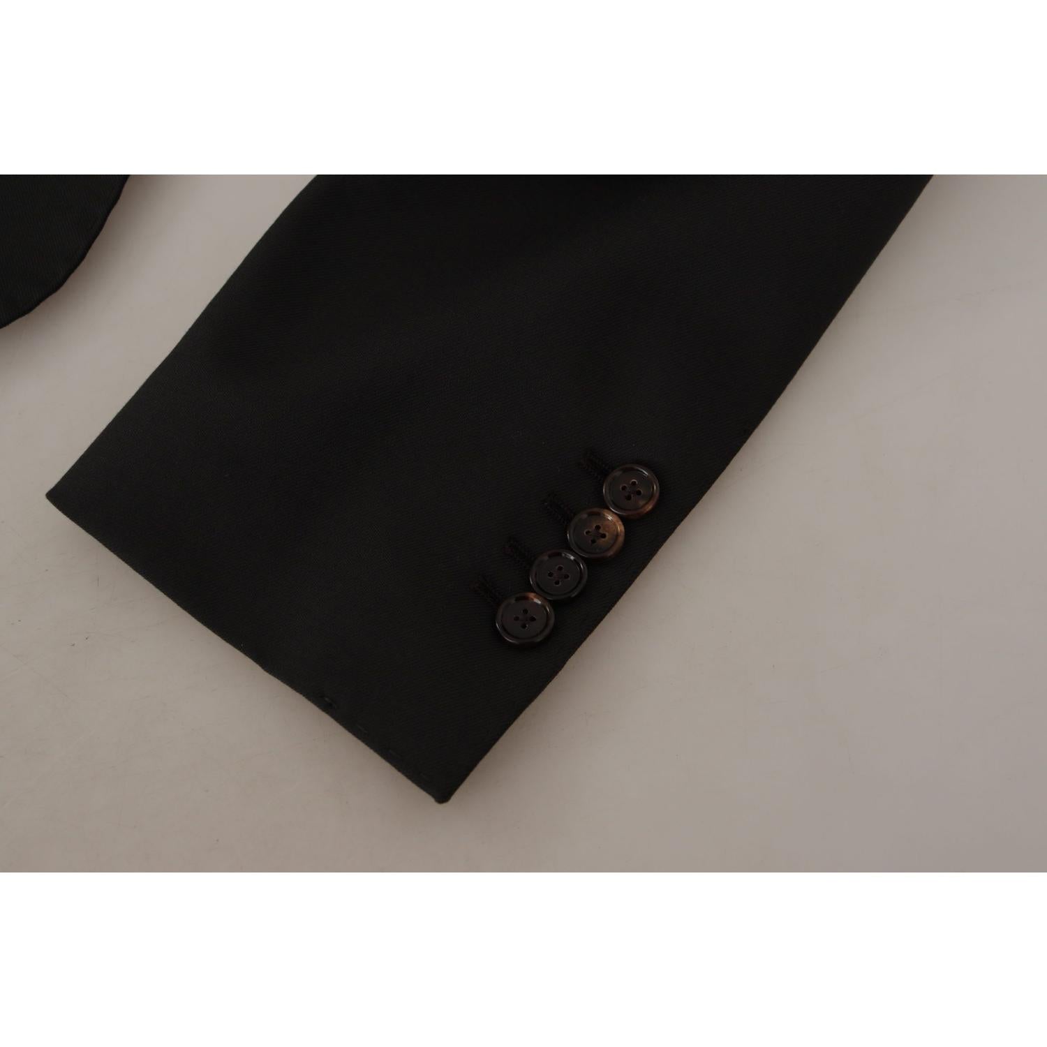 Dolce & Gabbana Black Wool Single Breasted Blazer v