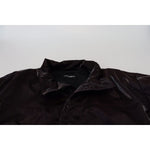 Dolce & Gabbana Bordeaux Nylon Collared Men Coat Jacket