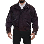 Dolce & Gabbana Purple Nylon Collared Biker Coat Jacket