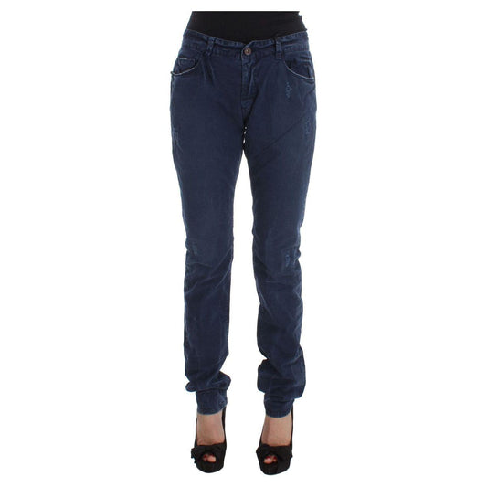 Costume National Chic Regular Fit Blue Denim Jeans Jeans & Pants Costume National Dark Slate Gray