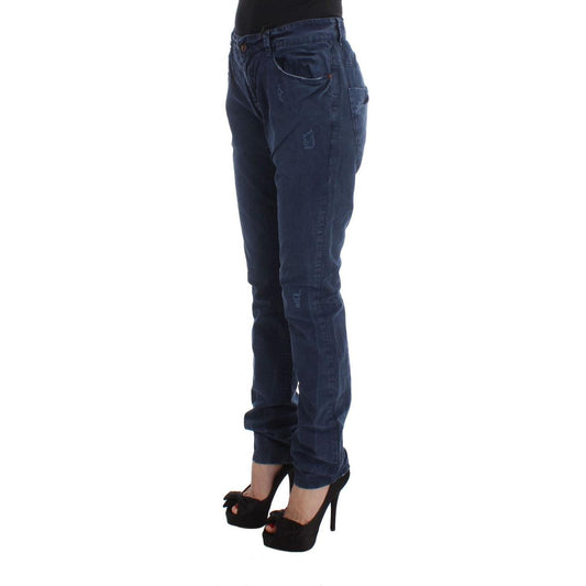 Costume National Chic Regular Fit Blue Denim Jeans Jeans & Pants Costume National Dark Slate Gray