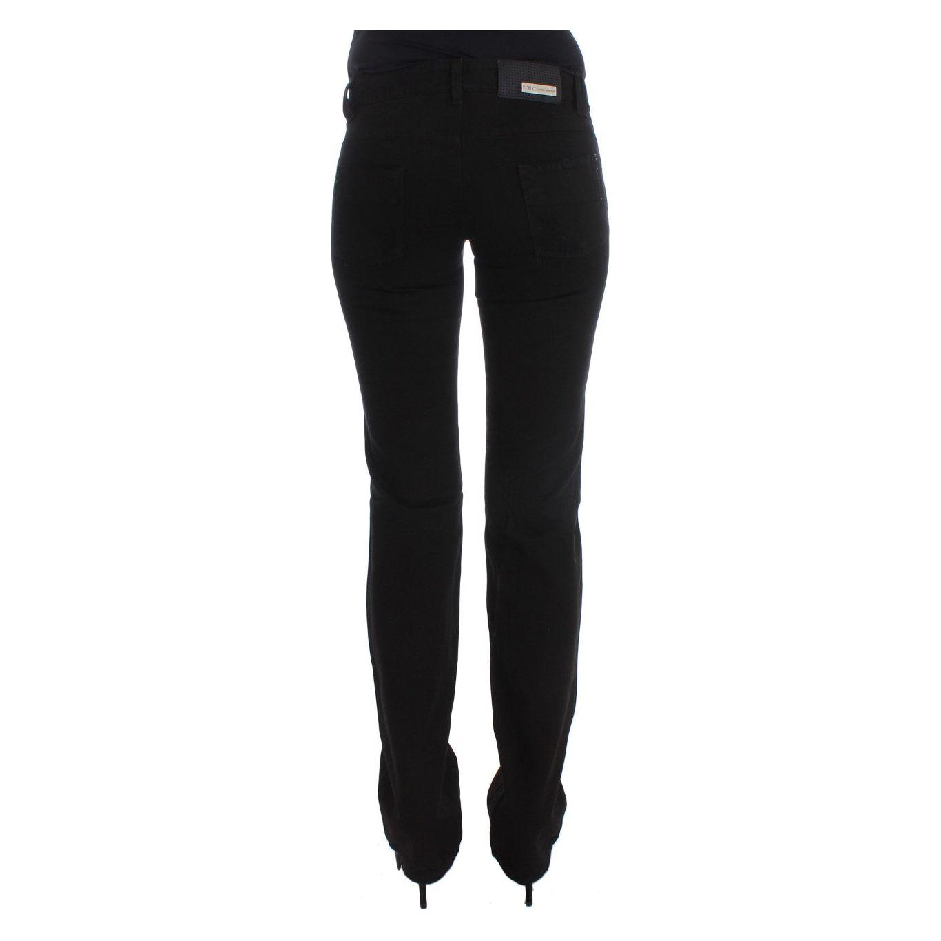 Costume National Black Cotton Slim Fit Bootcut Jeans SIG30120-4