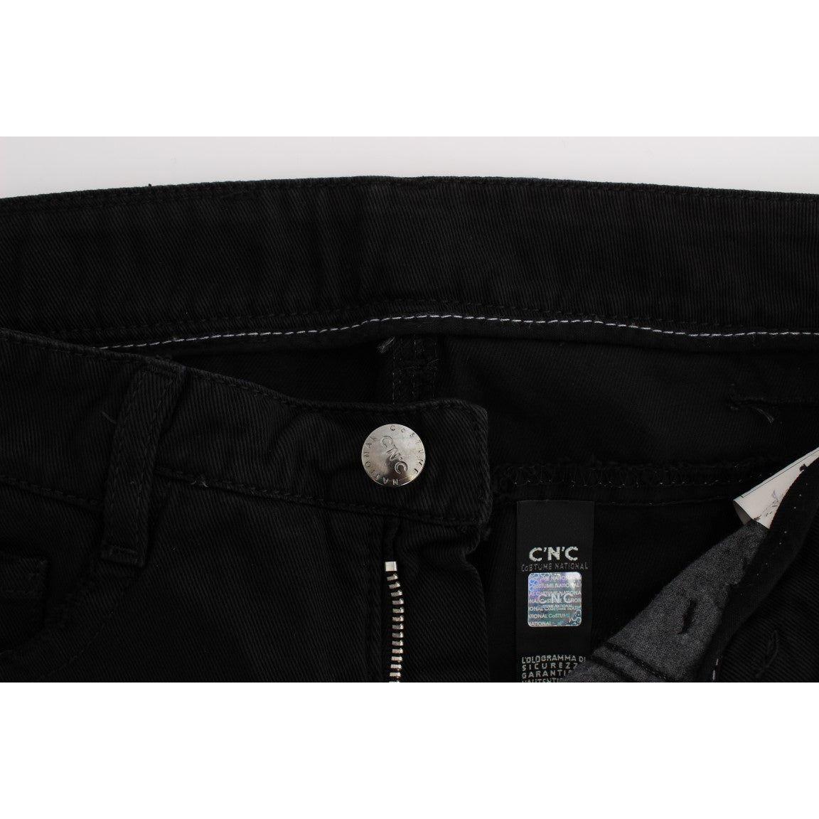 Costume National Black Cotton Slim Fit Bootcut Jeans SIG30120-4
