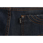 Costume National Blue Cotton Blend Bootcut Jeans Jeans & Pants