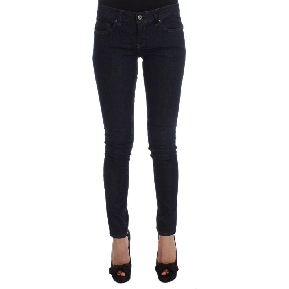 Costume National Blue Cotton Blend Slim Fit Jeans Jeans & Pants