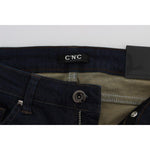 Costume National Blue Cotton Blend Slim Fit Jeans Jeans & Pants
