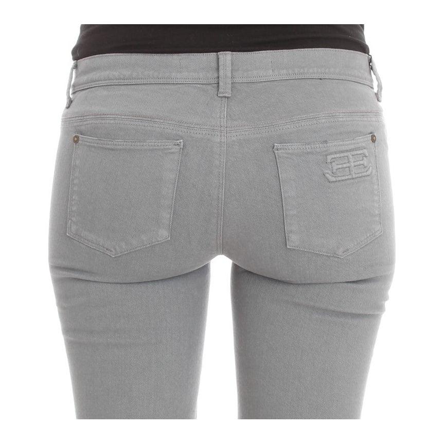 Ermanno Scervino Blue Cotton Blend Slim Fit Bootcut Jeans