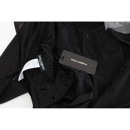 Dolce & Gabbana Black Silk Stretch Sheath Dress