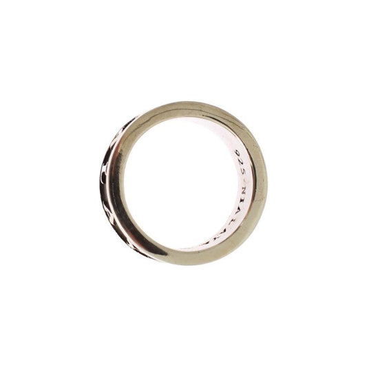 Nialaya Elegant Silver and Black Men's Sterling Ring Ring Nialaya Gray