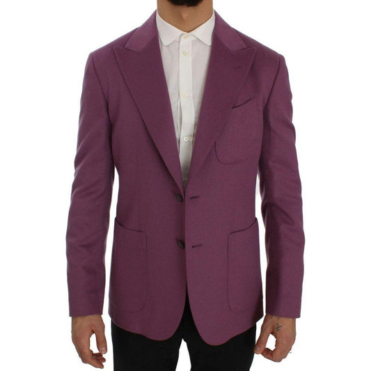 Dolce & Gabbana Elegant Purple Cashmere-Silk Blend Blazer Dolce & Gabbana Dark Slate Gray