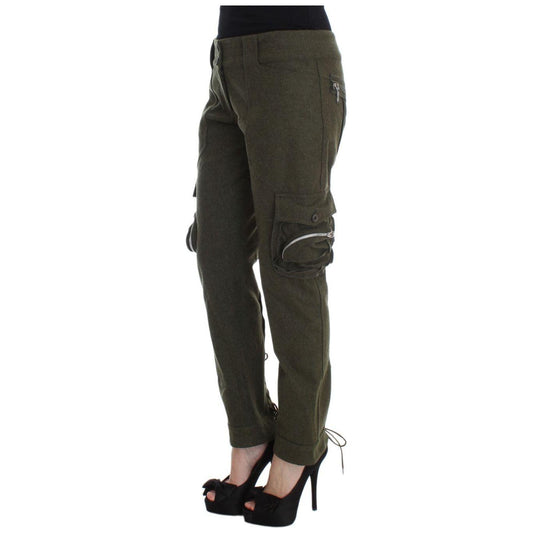 Ermanno Scervino Chic Green Cargo Pants for Effortless Style Ermanno Scervino Dark Slate Gray