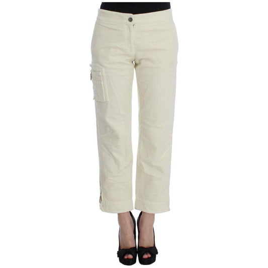 Ermanno Scervino Beige Capri Cropped Chic Pants Jeans & Pants Ermanno Scervino Gray