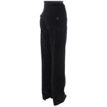 Ermanno Scervino Black Velvet Cotton Straight Legs Pants SIG30393-1