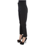 Ermanno Scervino Black Cotton Blend Capri Cropped Pants SIG30401-1
