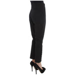 Ermanno Scervino Black Cotton Blend Capri Cropped Pants SIG30401-1