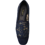 Dolce & Gabbana Elegant Blue Loafers Flats - Summer Chic Dolce & Gabbana Dark Slate Gray