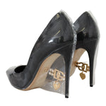 Dolce & Gabbana Black Leather Heels Pumps Plastic Wrapped Shoes