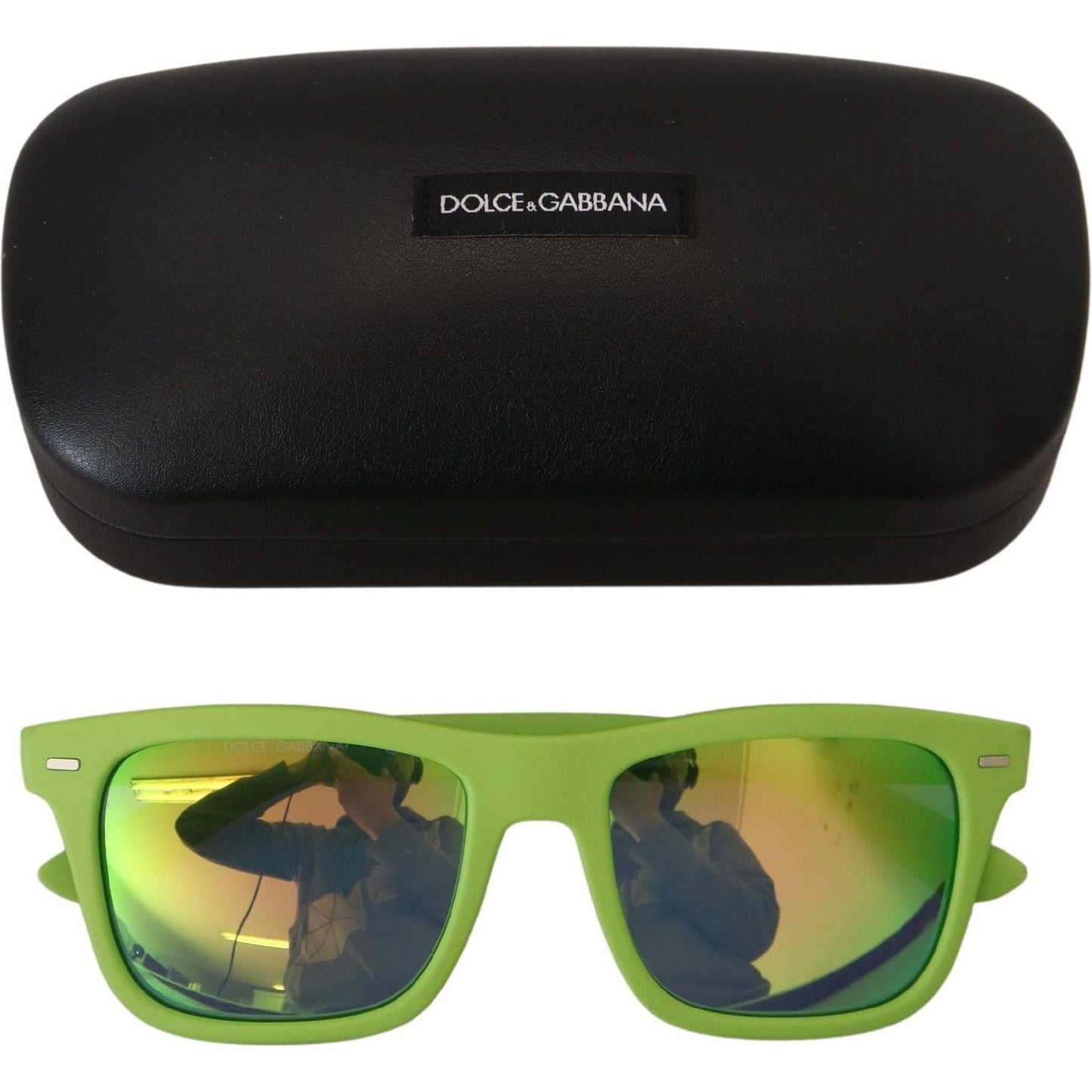 Dolce & Gabbana Green Rubber Full Rim Frame Shades DG6095 Acid Sunglasses