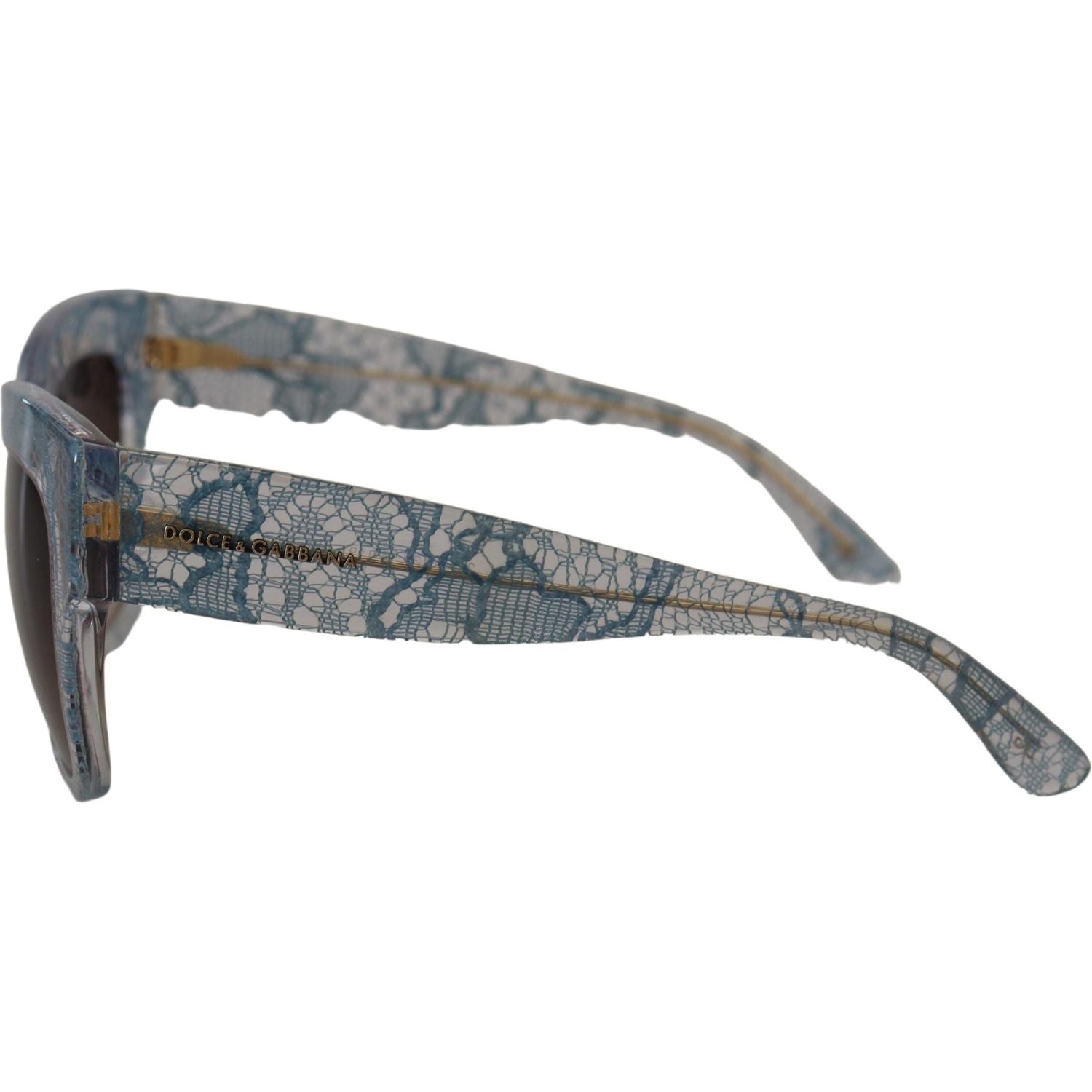 Dolce & Gabbana Blue Lace Acetate Rectangle DG4231 Shades Sunglasses