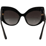 Dolce & Gabbana Black Gold Sequin Butterfly Polarized DG4326 Sunglasses