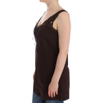 Ermanno Scervino Beachwear Brown Cotton Stretch Tunic Dress SIG12584-1