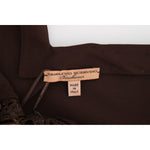Ermanno Scervino Beachwear Brown Cotton Stretch Tunic Dress SIG12584-1