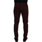 Dolce & Gabbana Bordeaux Cotton Stretch GOLD Denim Jeans