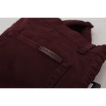 Dolce & Gabbana Bordeaux Cotton Stretch GOLD Denim Jeans