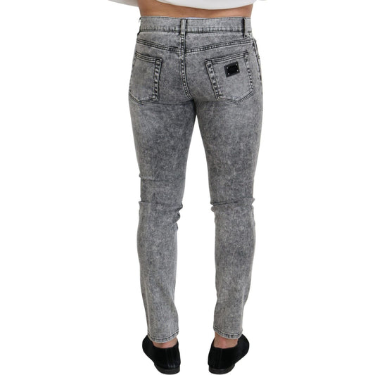 Dolce & Gabbana Chic Slim Fit Gray Denim Dolce & Gabbana Dim Gray
