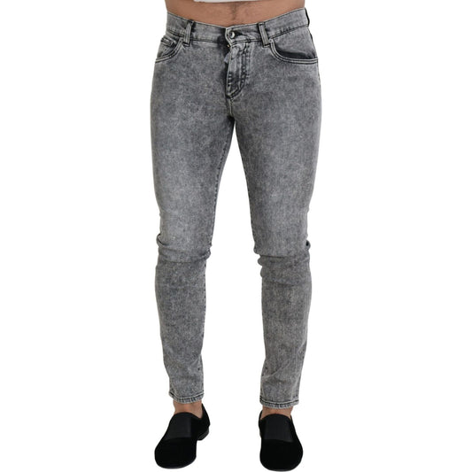 Dolce & Gabbana Chic Slim Fit Gray Denim Dolce & Gabbana Dim Gray