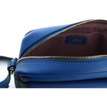 Versace Elegant Blue Calf Leather Camera Case Bag WOMAN SHOULDER BAGS