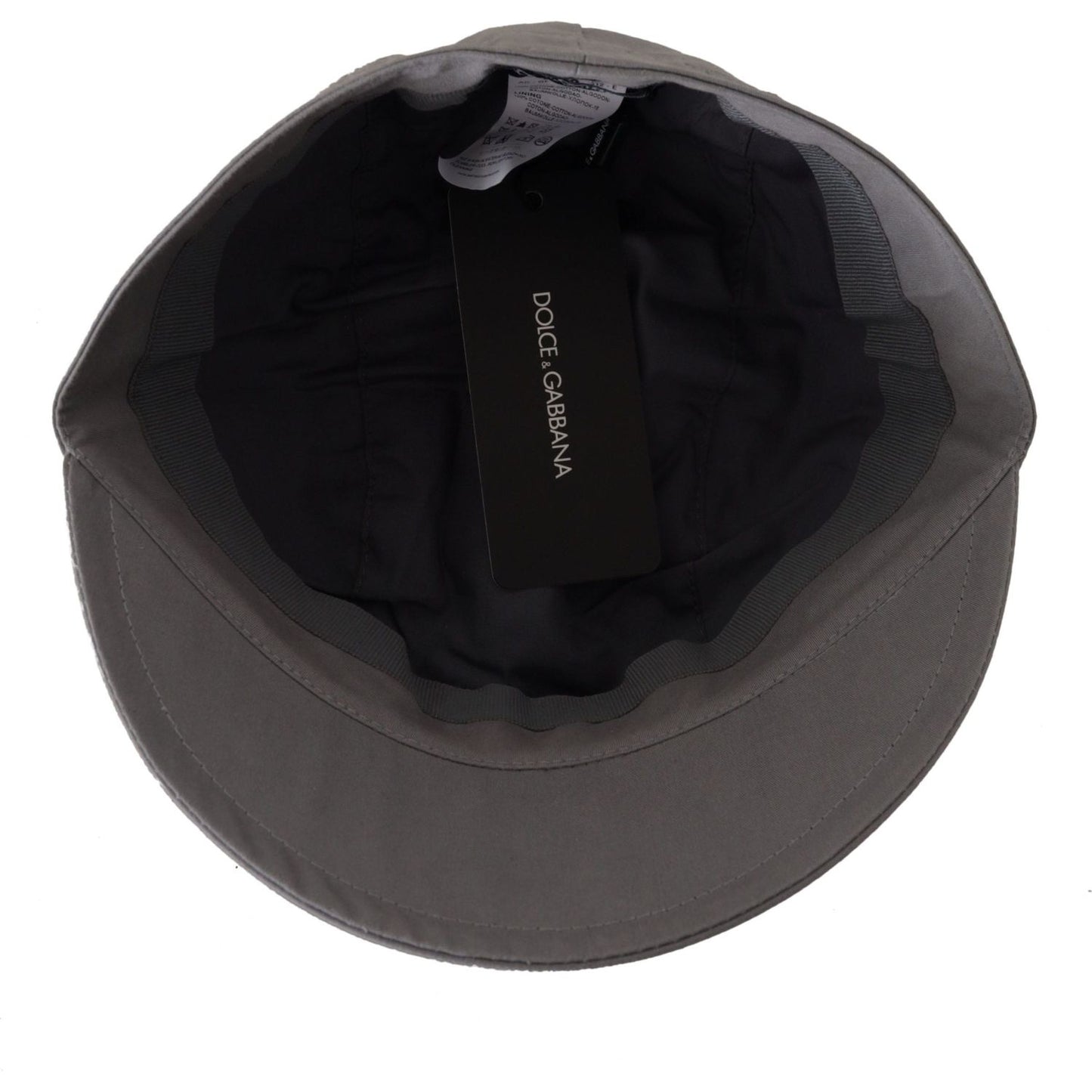 Dolce & Gabbana Gray Newsboy Cap Men Capello Cotton Hat