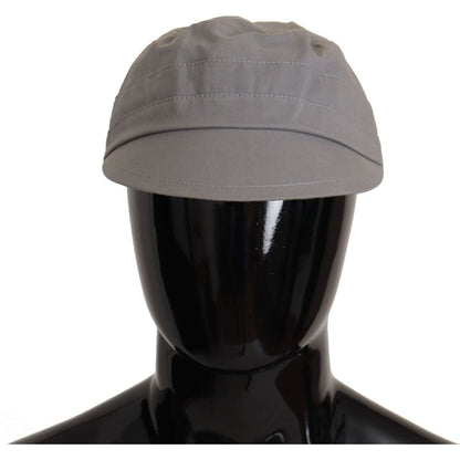 Dolce & Gabbana Gray Newsboy Cap Men Capello Cotton Hat