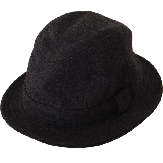 Dolce & Gabbana Elegant Gray Trilby Hat in Wool and Cashmere Dolce & Gabbana Black