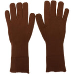 Dolce & Gabbana Brown Cashmere Knitted Hands Mitten Mens Gloves