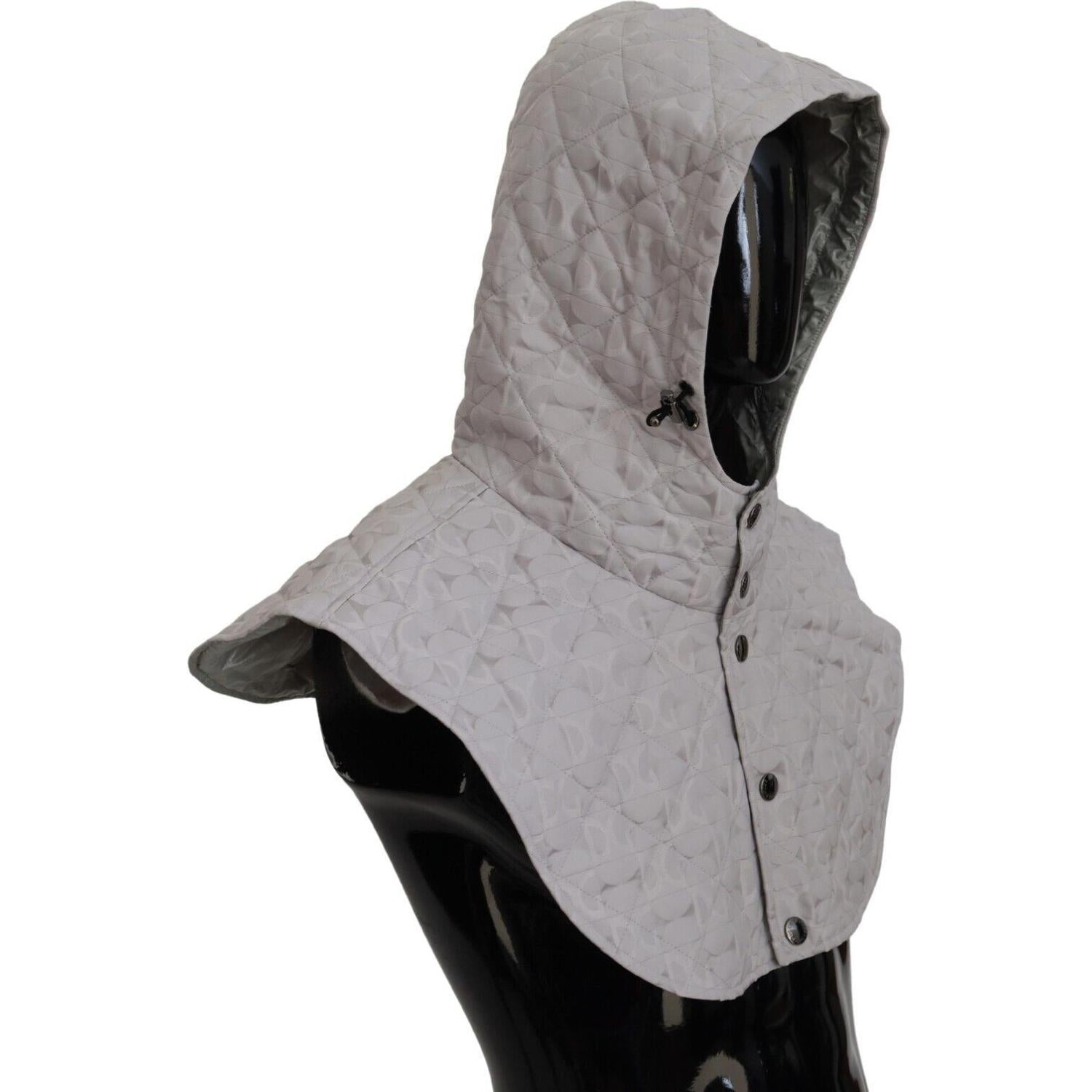 Dolce & Gabbana White Quilted Whole Head Wrap One Size Nylon Hat